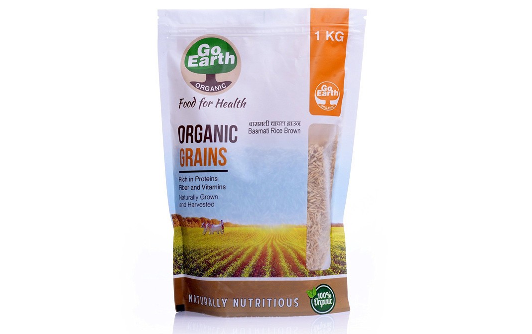 Go Earth Organic Basmati Rice Brown    Pack  1 kilogram